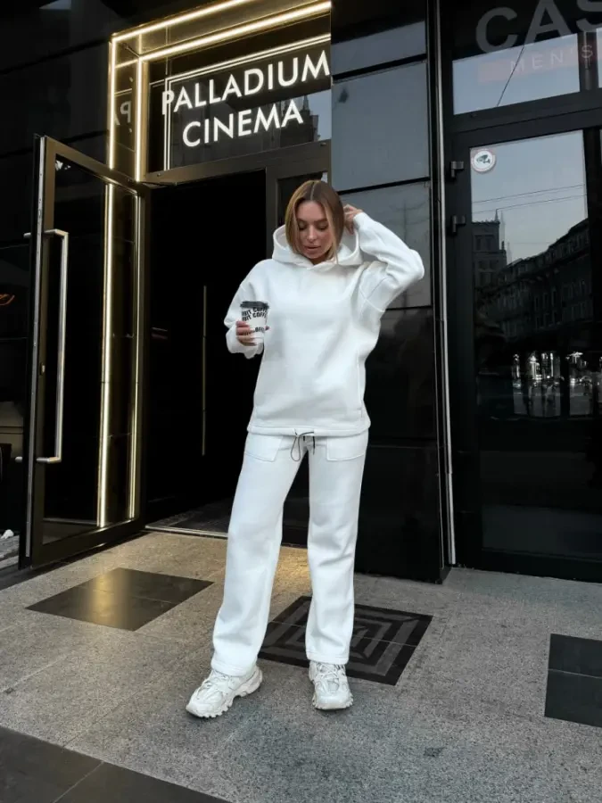 Жіночий зимовий оверсайз спортивний костюм з начісом 3