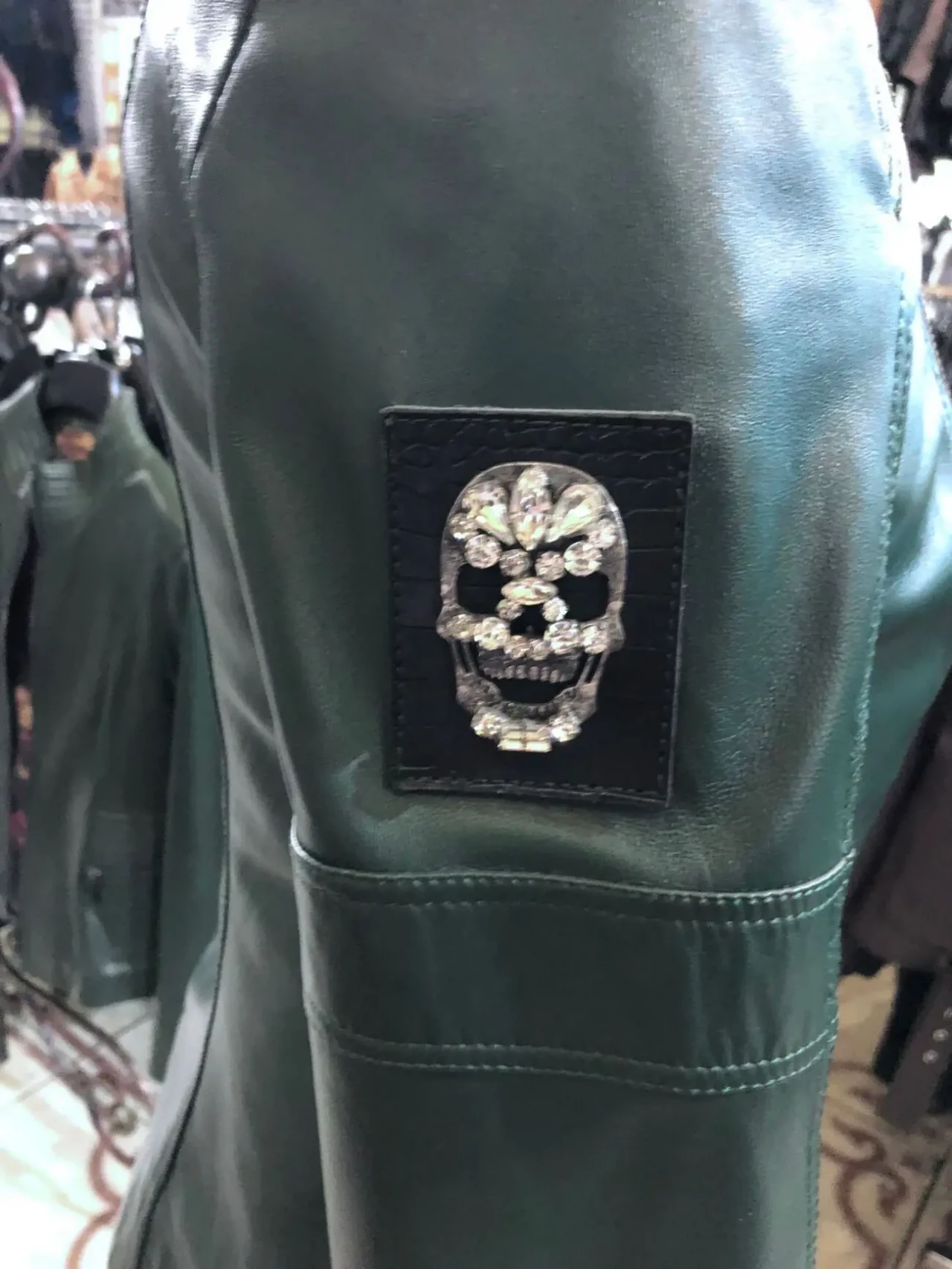 Косуха шкіряна зелена,піджак 4