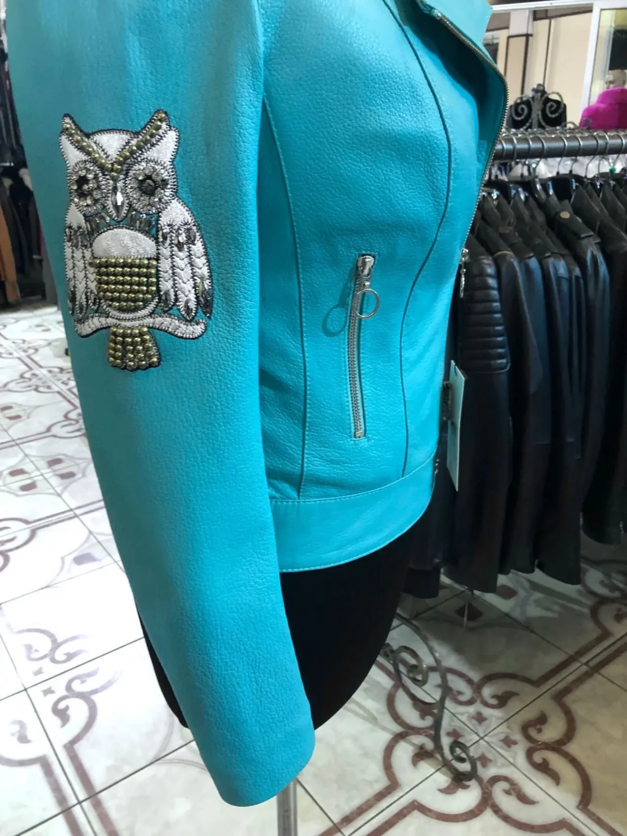 Італійська шкіряна куртка ексклюзив 5