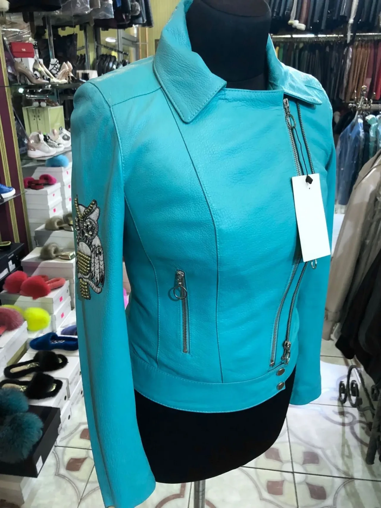 Італійська шкіряна куртка ексклюзив