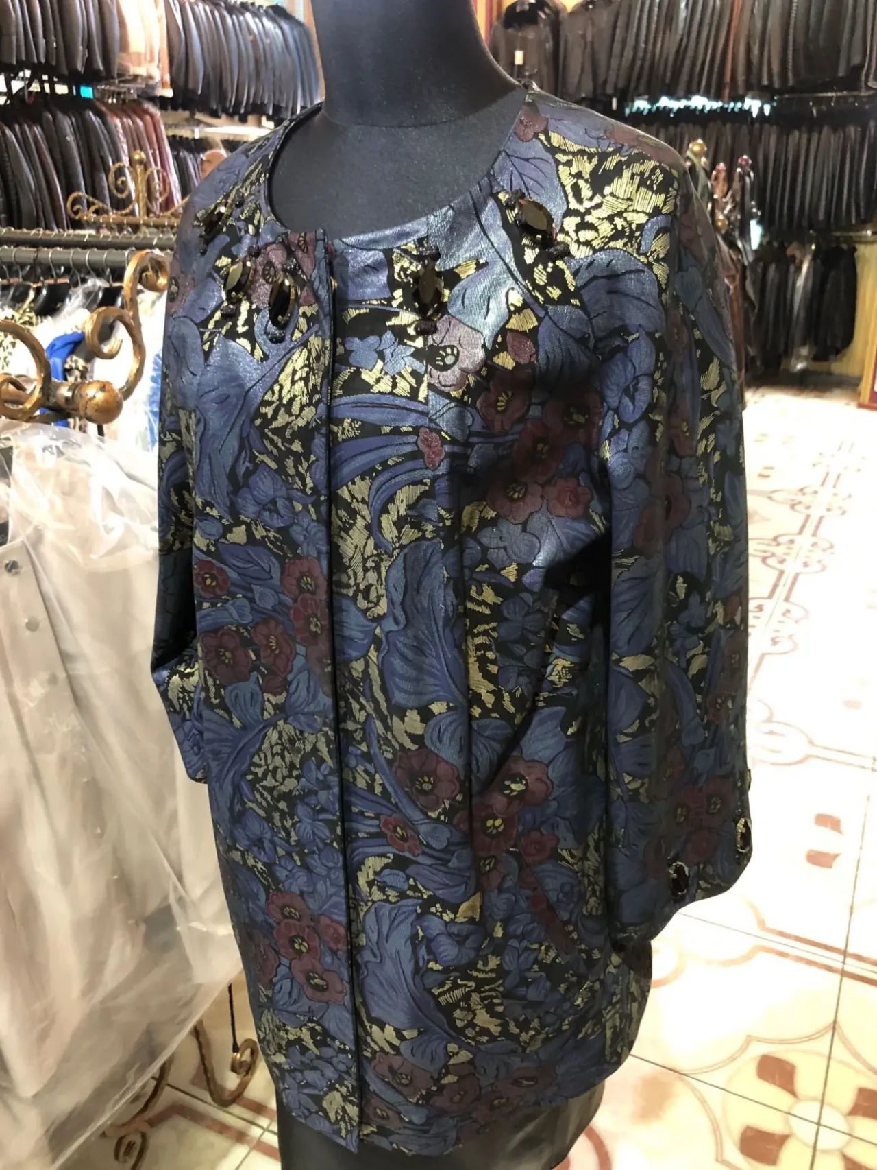 Куртка замш,шовкографіка