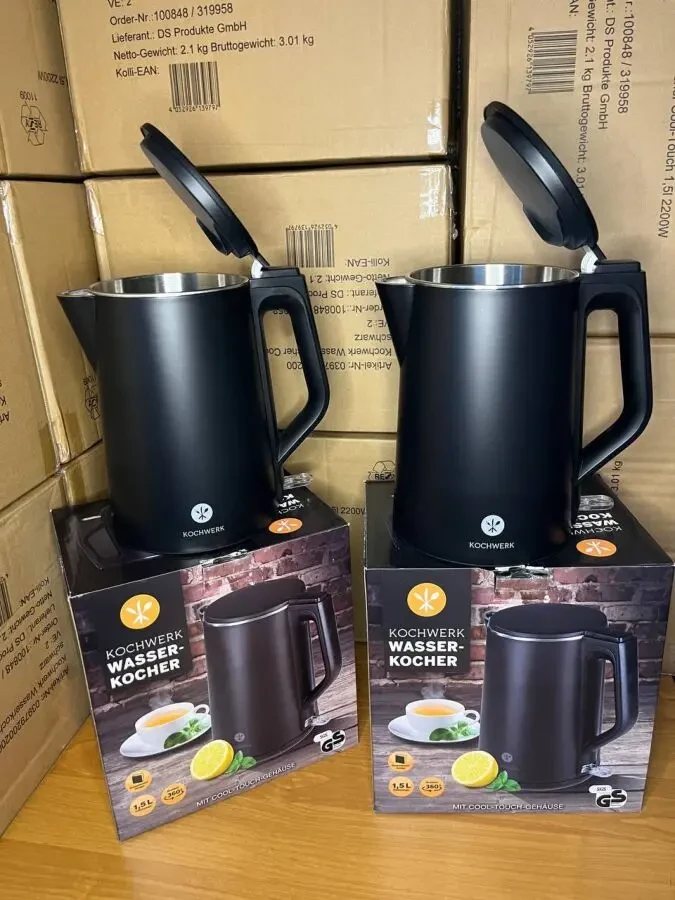 Чайник електричний kochwerk cool-touch 1,5l 2200w, чорний 3