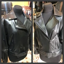 Класична шкіряна косуха,стійка