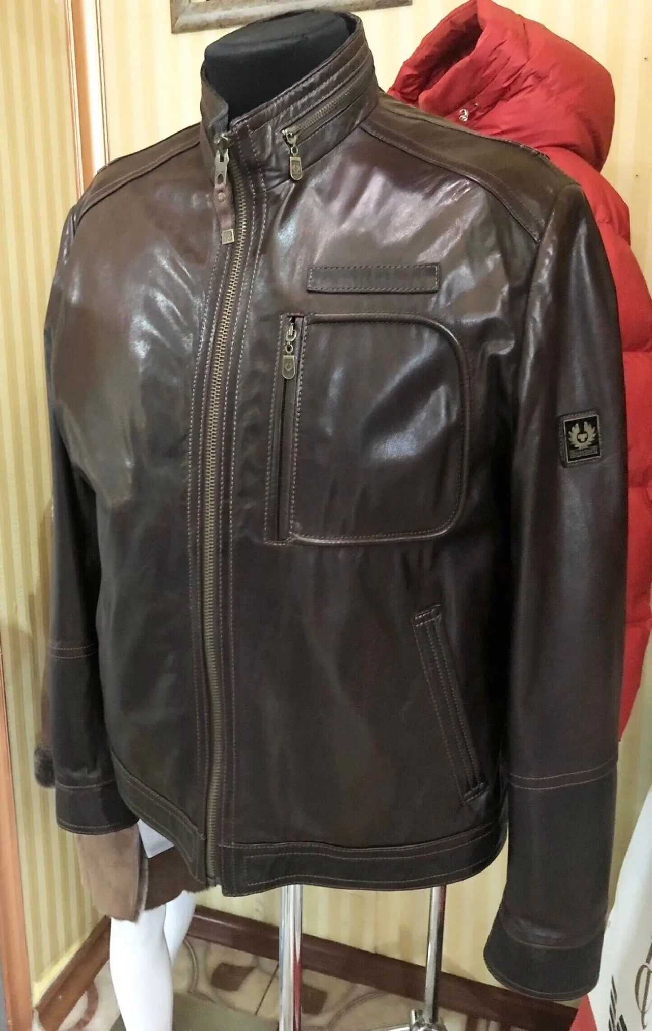 Belstaff шкіряна куртка оригінал,італія 9