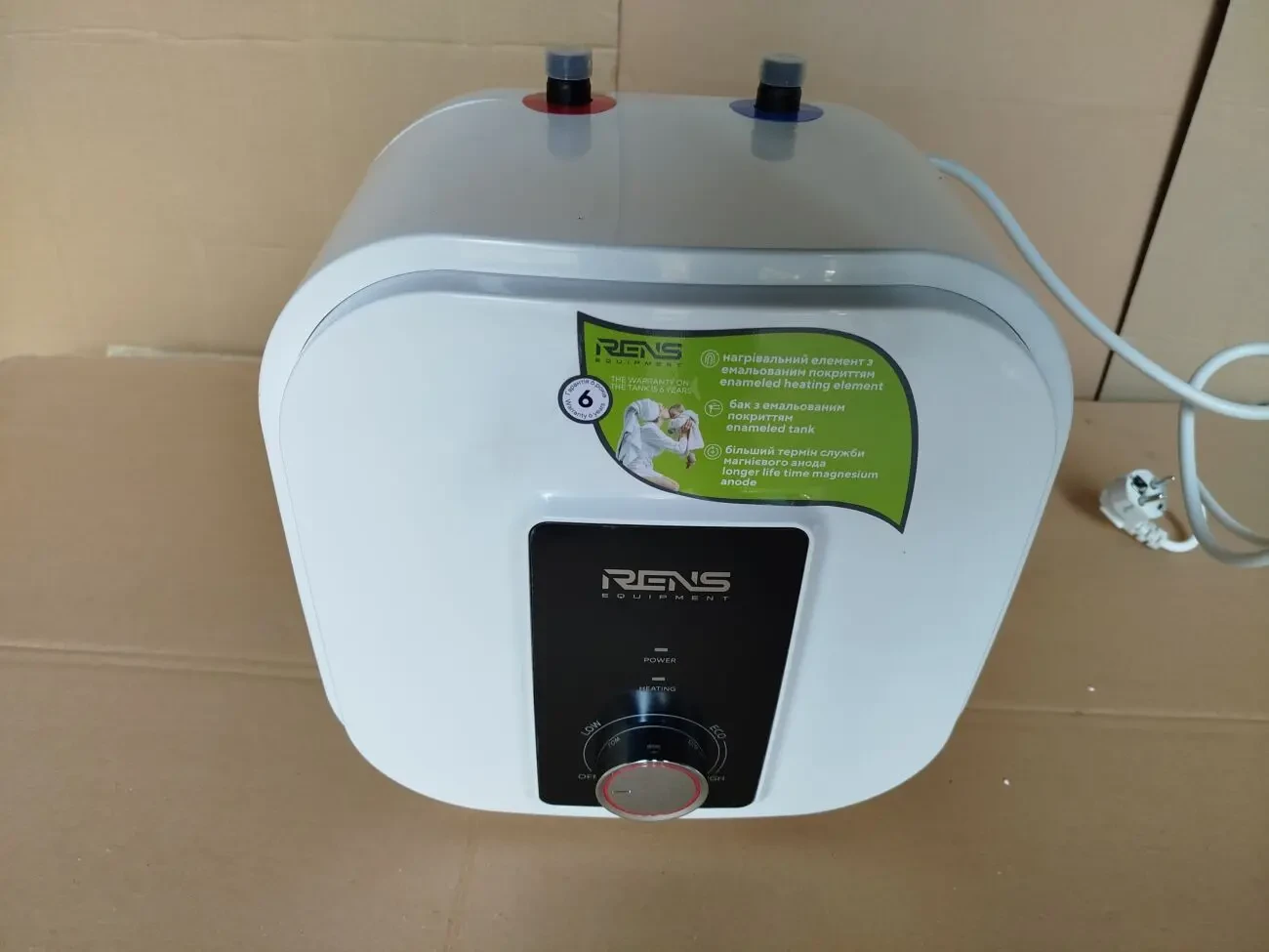 Водонагреватель, бойлер Rens Performax 10 литров (под мойку), новый 3