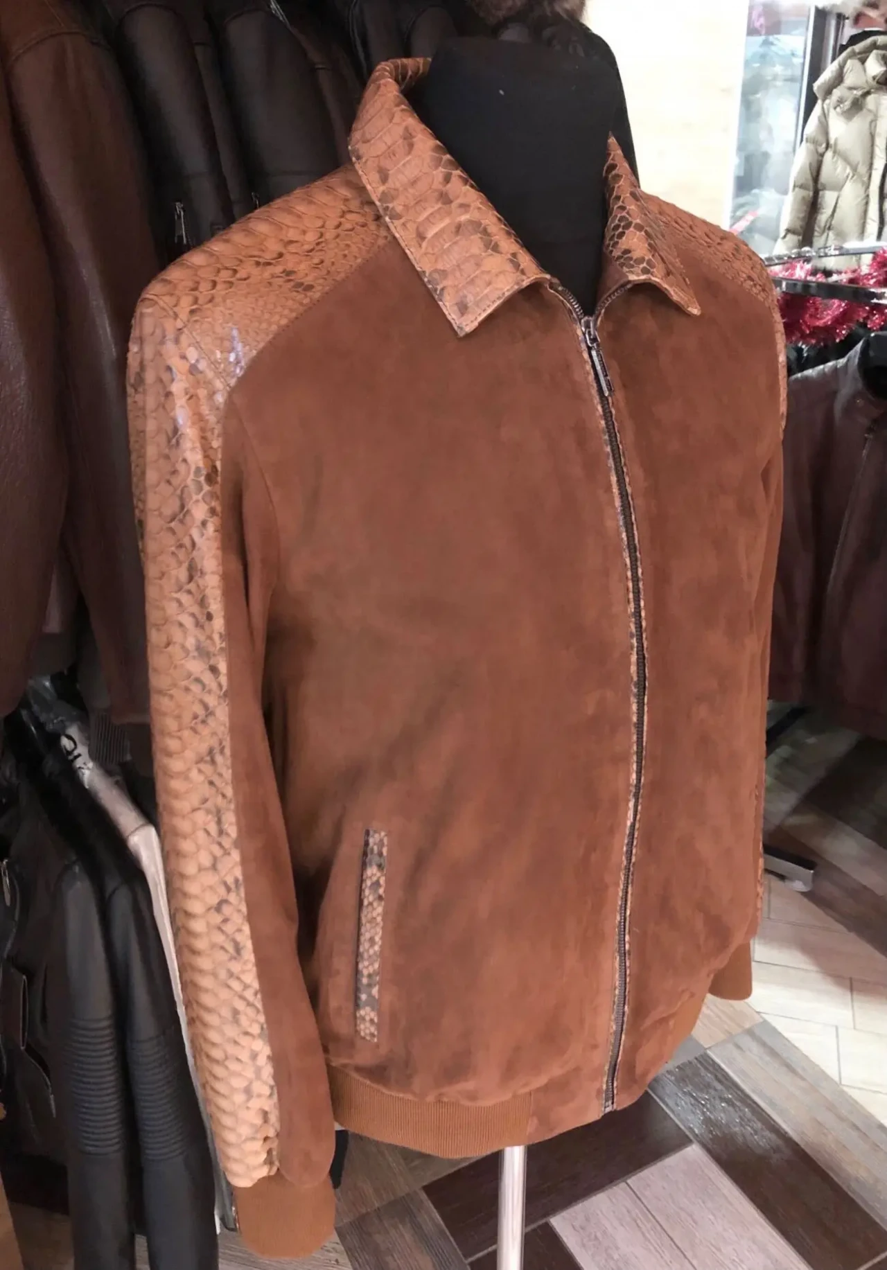 Куртка замш Stefano Ricci,з натур.пітоном