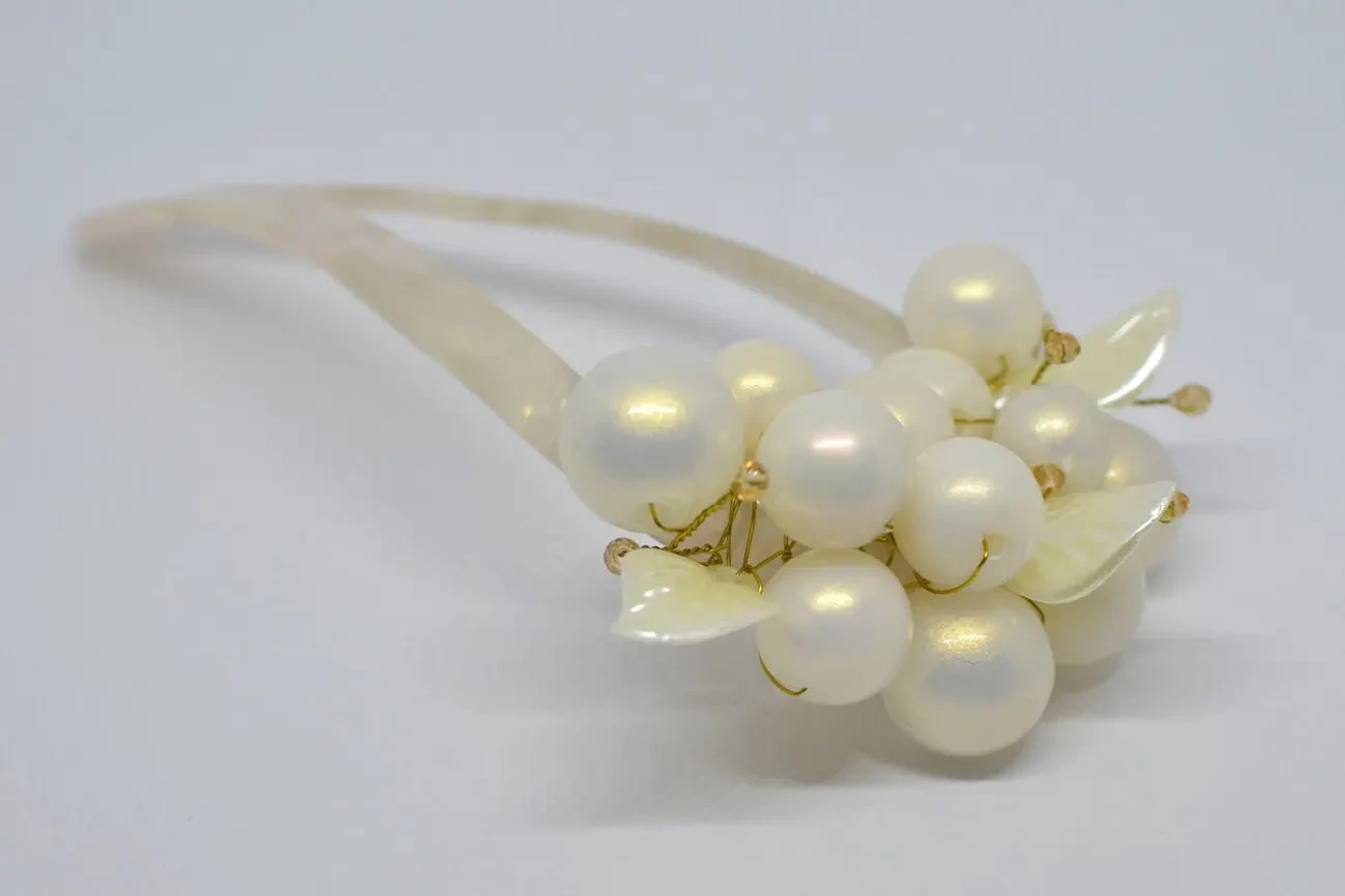 HandMade Декоративна квіткова шпилька в волосся 11,5 см 3