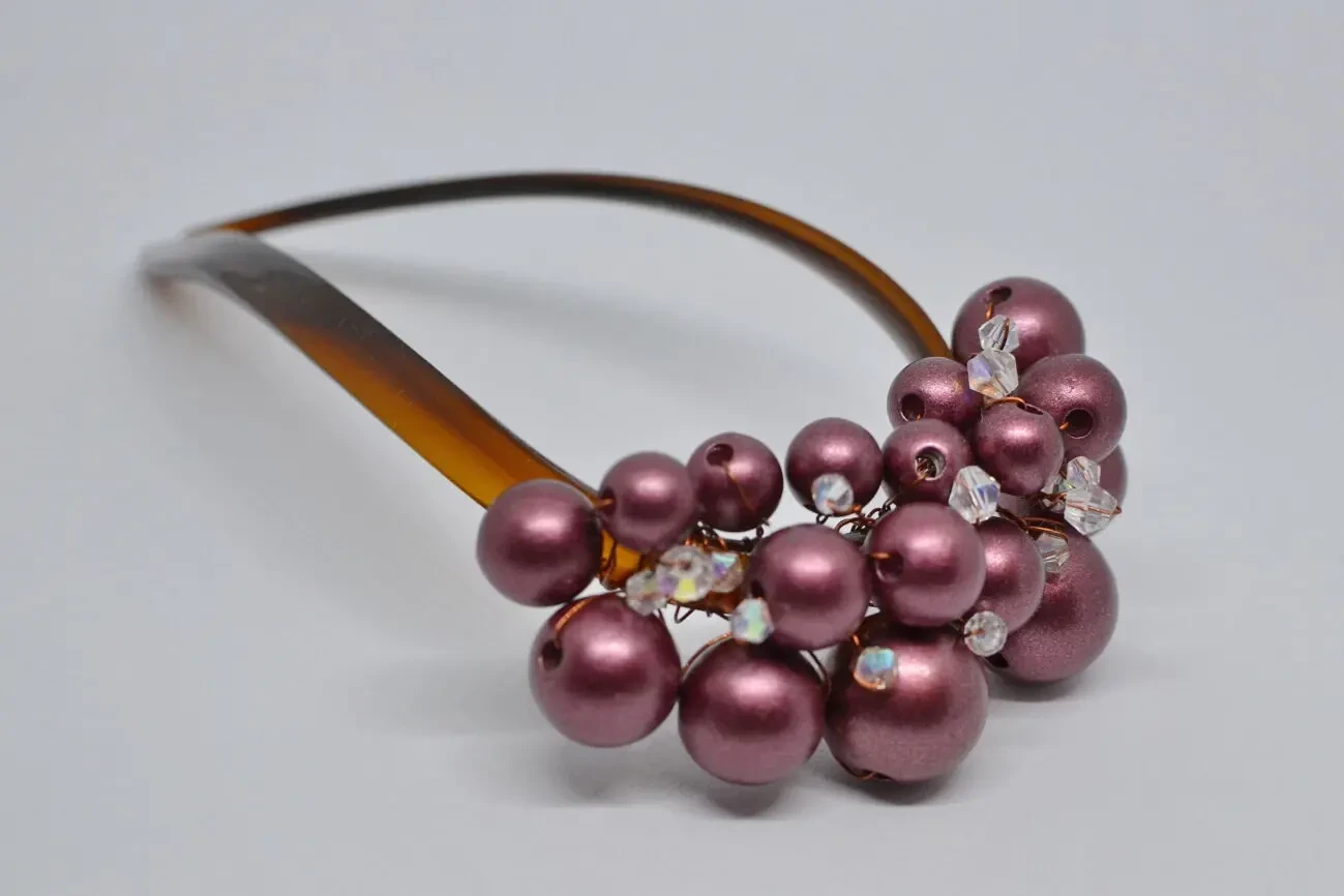 HandMade Декоративна квіткова шпилька в волосся 11,5 см 5