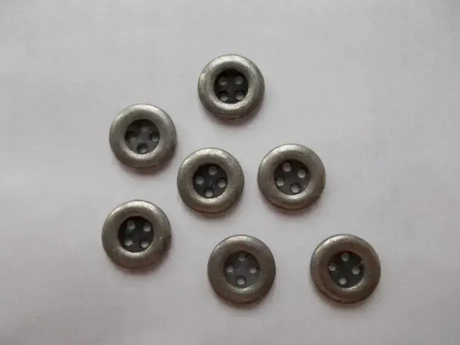 Пуговицы металл, прочные, 7 штук, д 12 мм 2