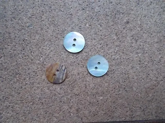 Пуговицы натуральный перламутр 3 штуки Диаметр 14 мм 5