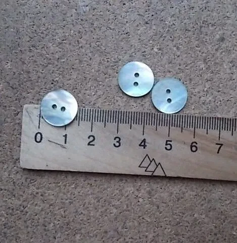 Пуговицы натуральный перламутр 3 штуки Диаметр 14 мм 2