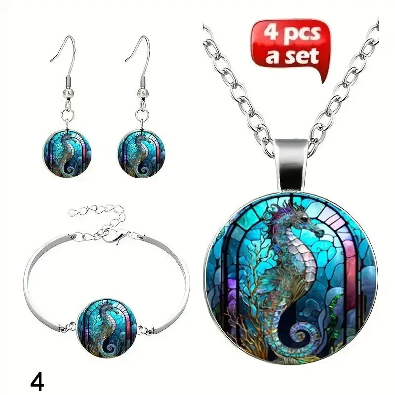 Набір модних прикрас з 3 шт.- сережки, намисто, браслет з підвісками. 5