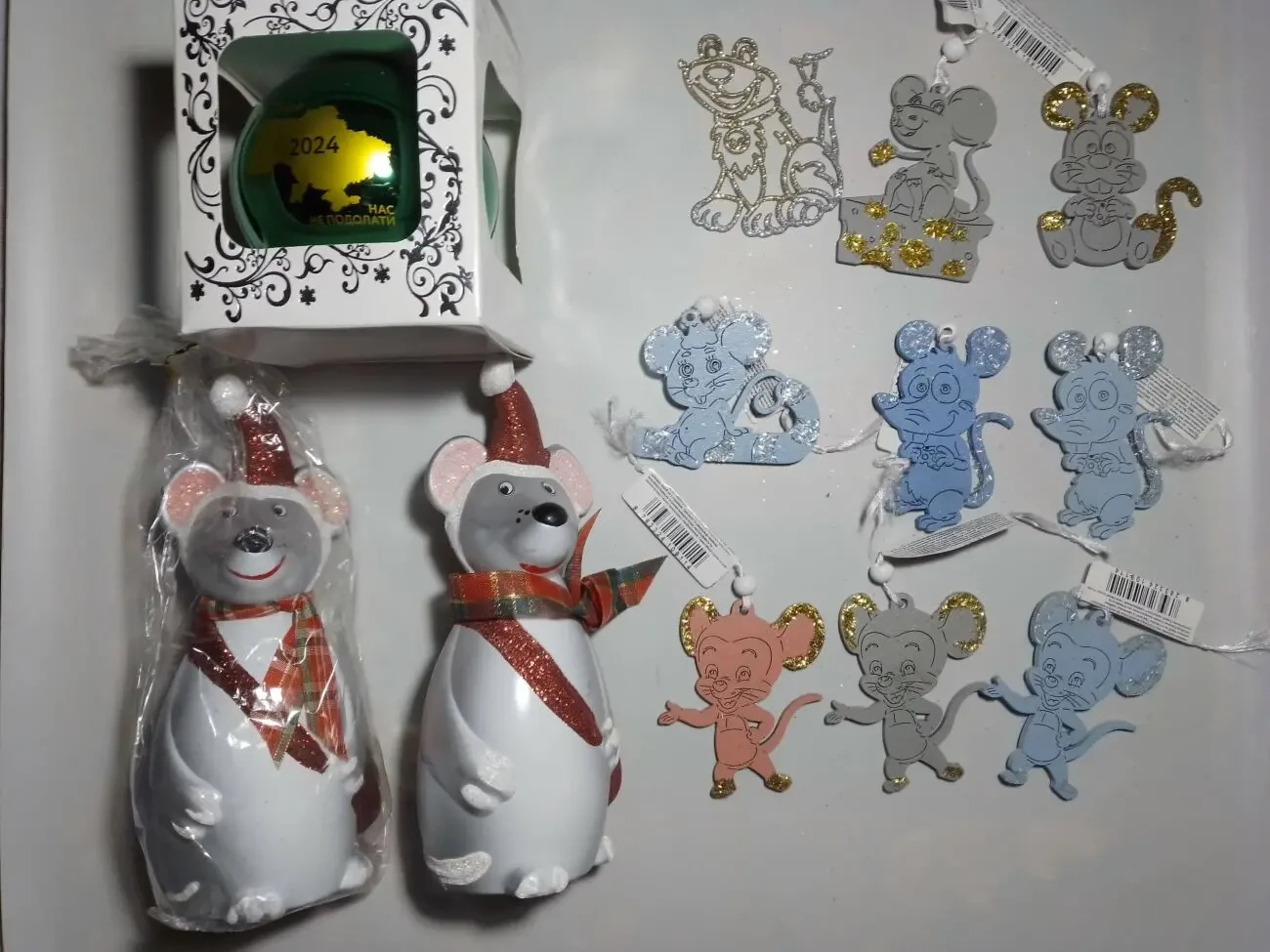 Подарок девочке игрушка подвеска декор сувенир мышки статуэтка набор