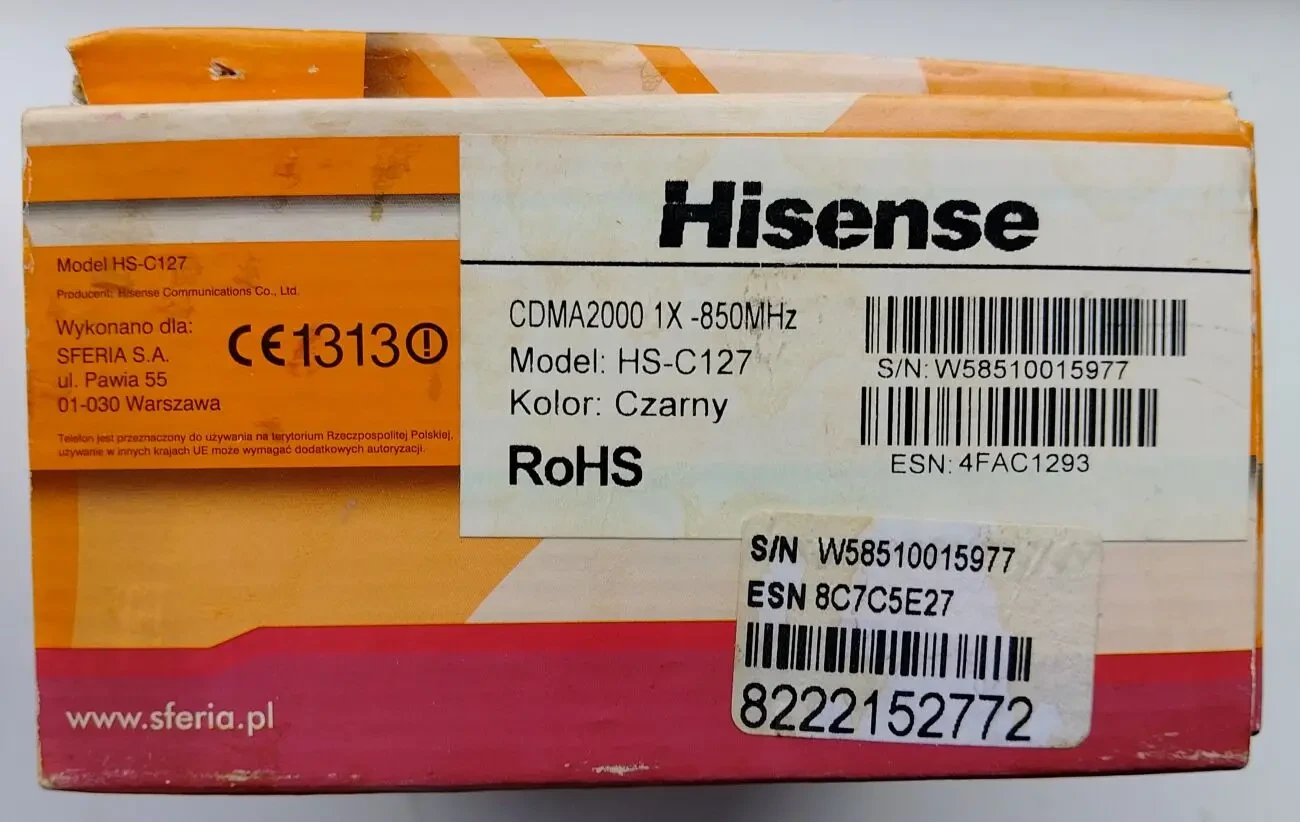 Мобільний телефон Hisense HS-C127 Steria чорний. Новий. 3