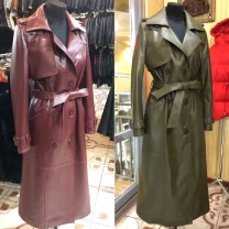 Плащ шкіряний,тренч,є чорні та білі