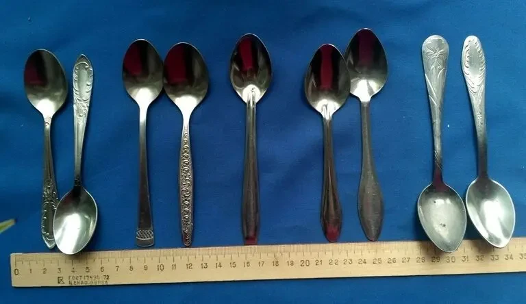 Ложка Ложки чайные сталь нержавейка разный рисунок экологически чист 5