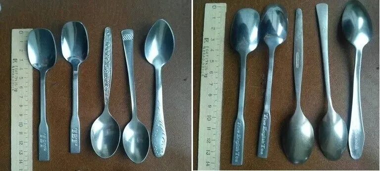 Ложка Ложки чайные сталь нержавейка разный рисунок экологически чист 8