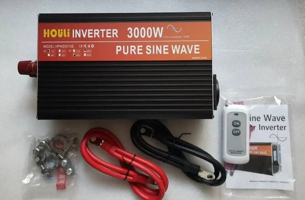 Інвертор 12v 220v чиста синусоїда 3000W. з пультом ДК. 3