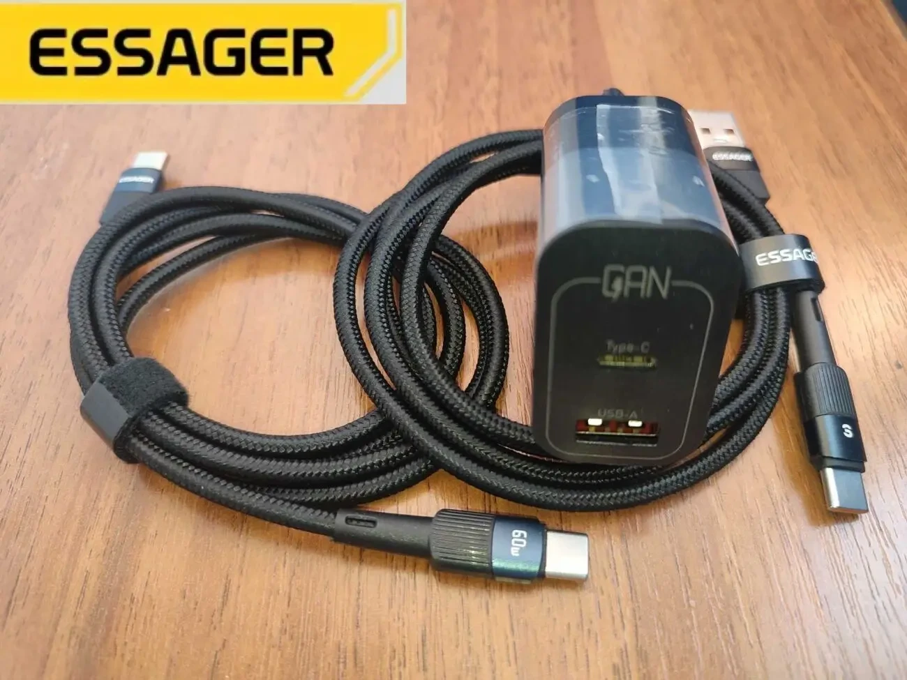 ESSAGER GAN 33 Вт быстрая зарядка PD + QC3.0 4