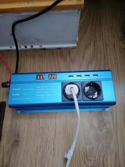 Інвертор Foval 12V-220 3000W-чиста синусоїда 3