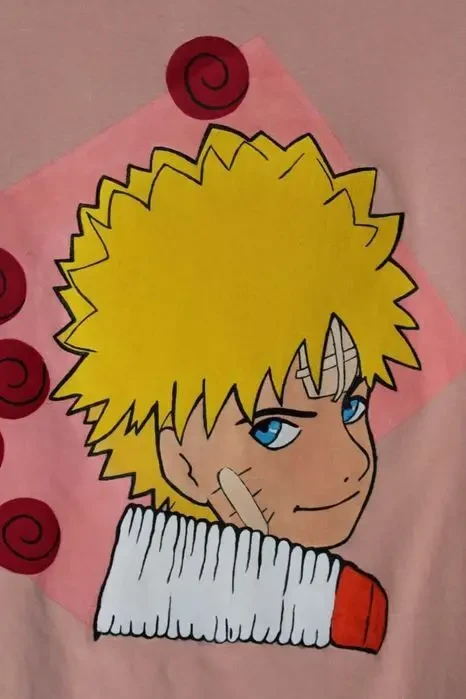 Футболка жіноча з ручним розписом Наруто 2