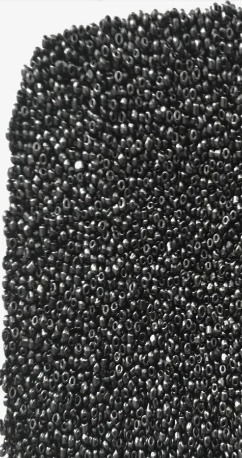 Бисер бусины черный перламутр с угольным блеском, Индия 2