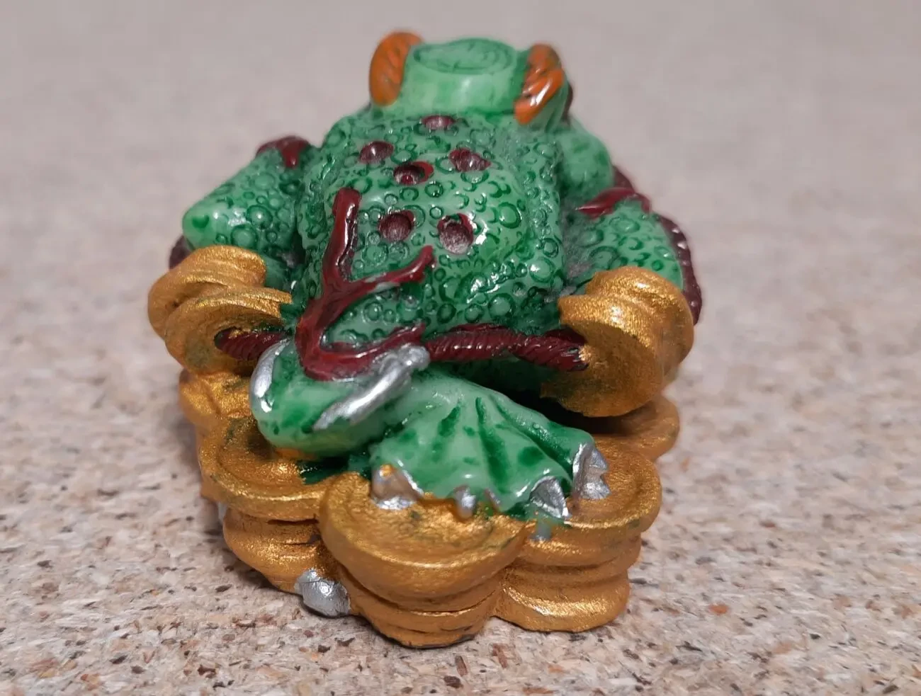 Фігурка жабки на монетах керамічна.Грошова жаба.Фен-шуй. 3