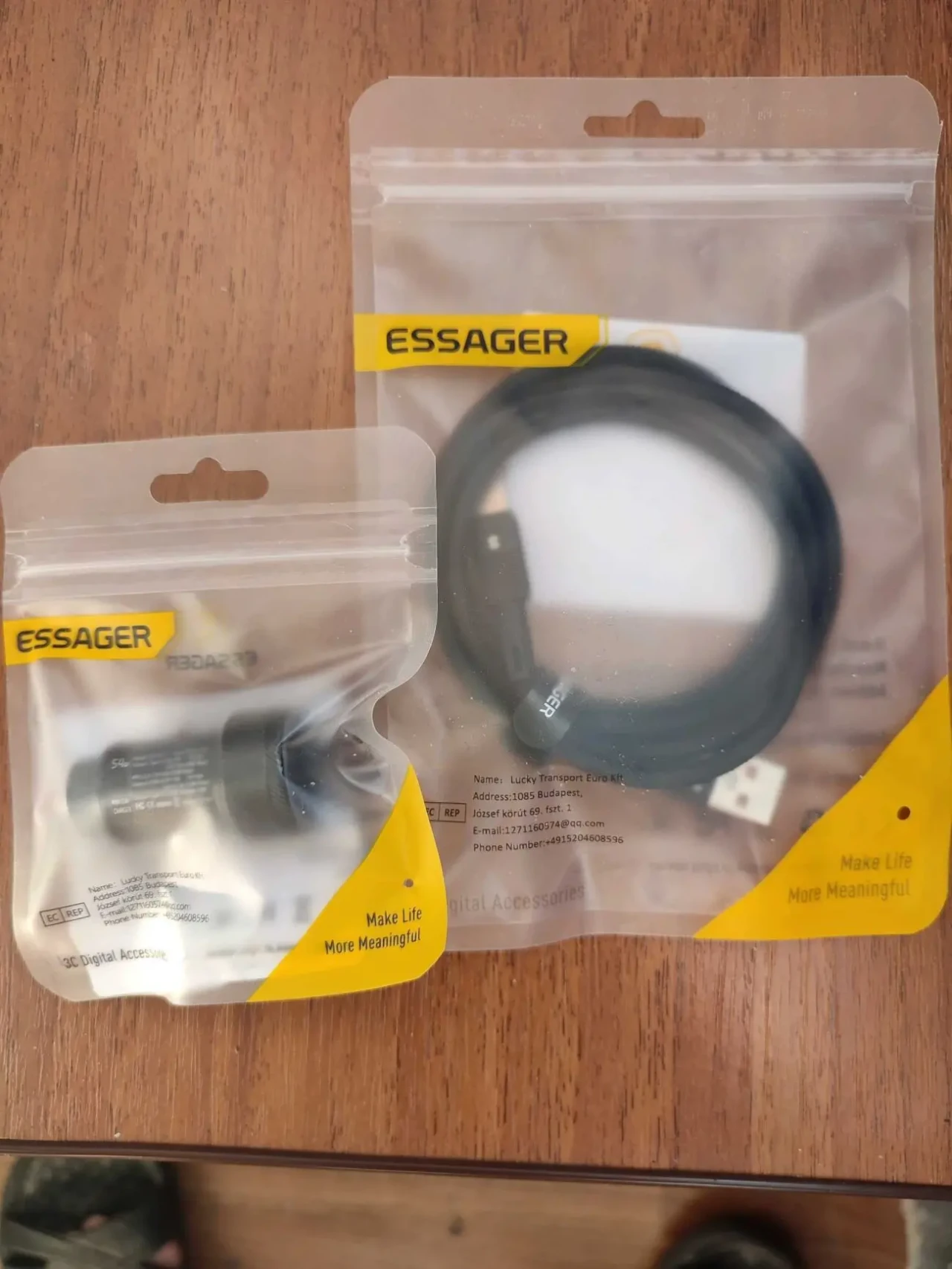 Автомобильное ЗУ Essager 54 Вт+кабель 1 метр 6