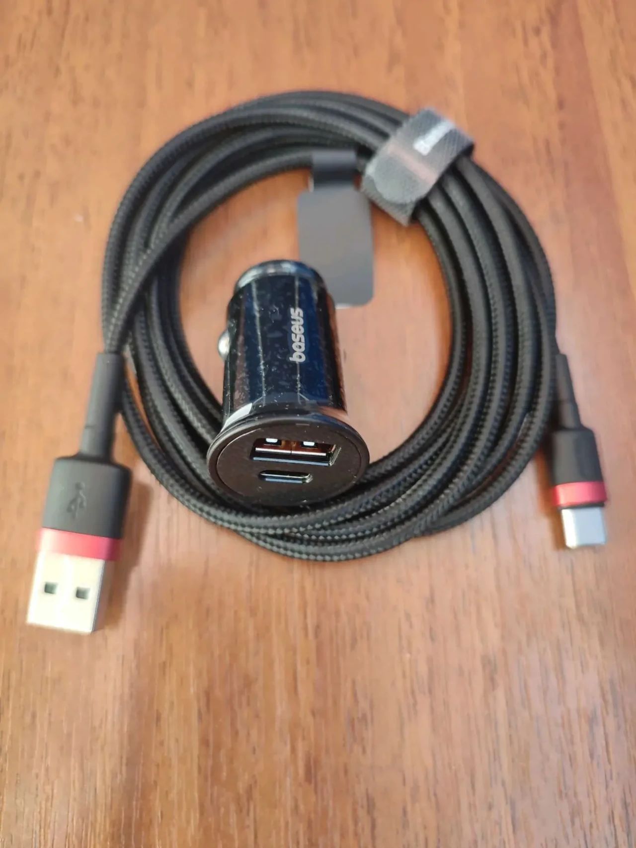 Автомобильное ЗУ Baseus 30 Вт+кабель 2 метра 3