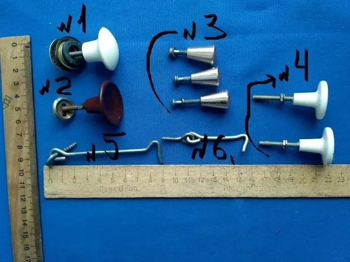 Инструмент ручки , крючки мебельные , для дома, дачи, разные, раритет 8