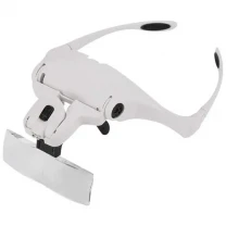 Очки увеличительные лупа налобная с LED подсветкой 5линз 1x-3.5x9892B1