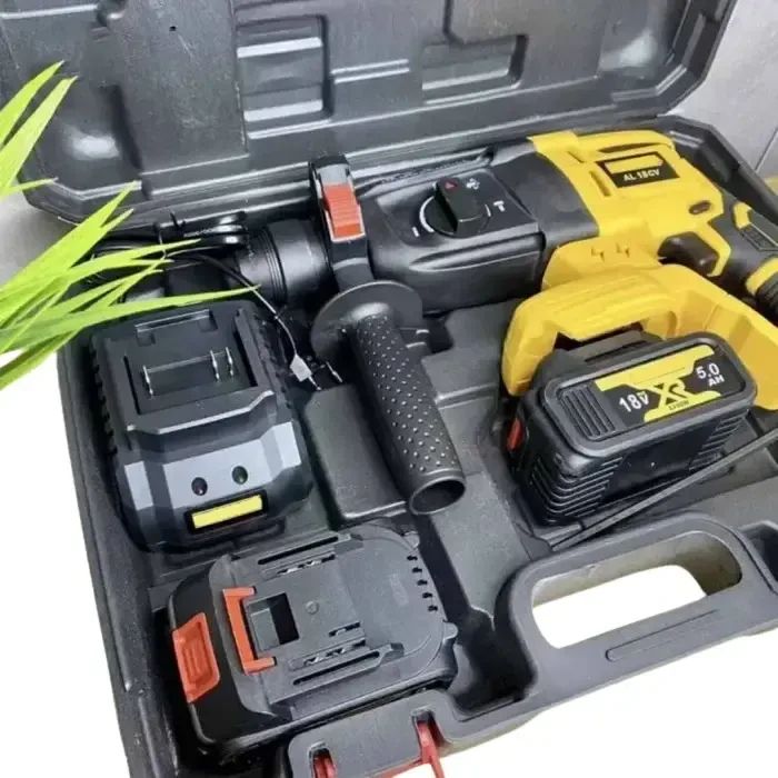 Акумуляторний безщітковий перфоратор із двома акумуляторами 4