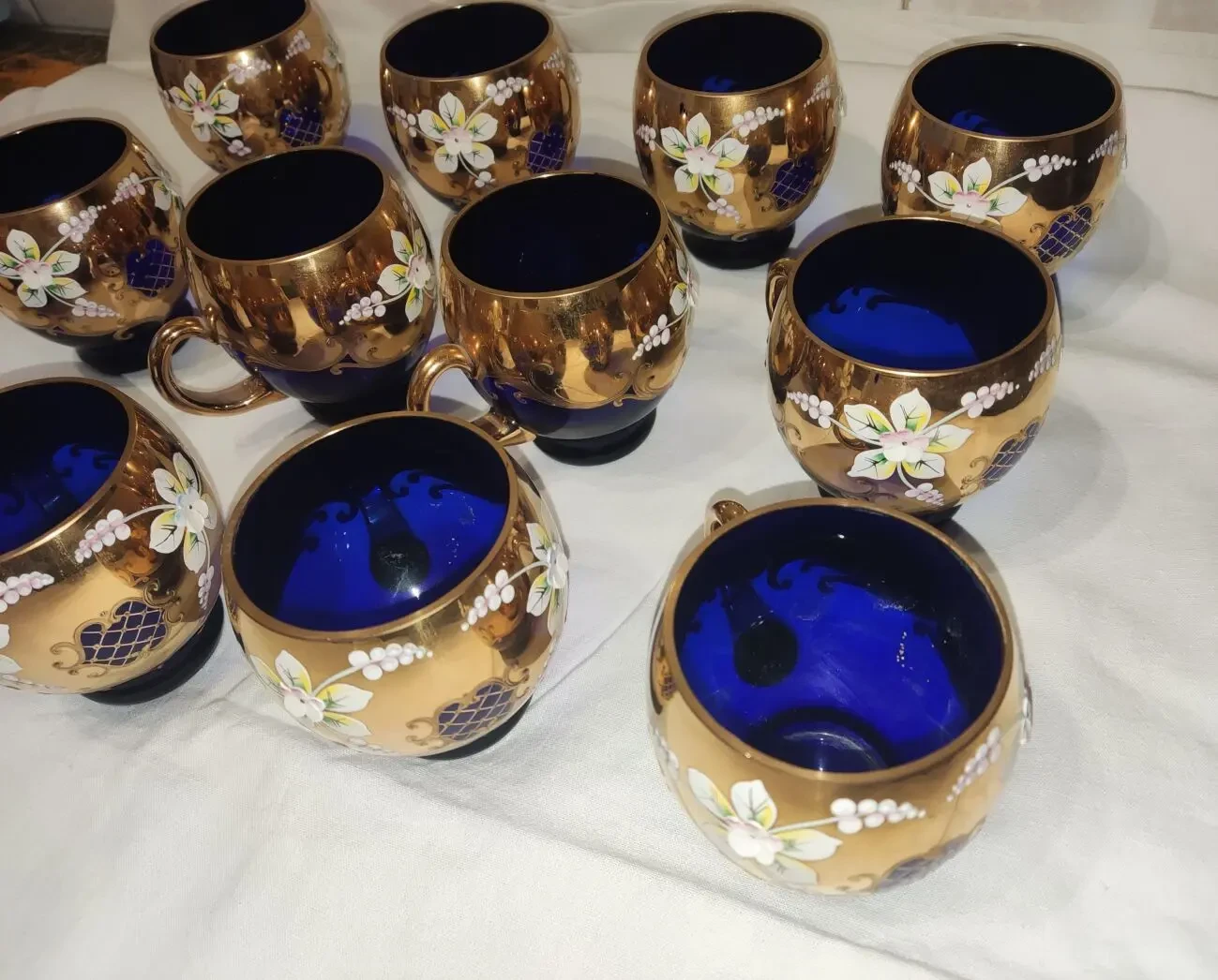 Чашки от сервиза Крюшонница Богемия, Чехословакия, 80-е, 12шт 9