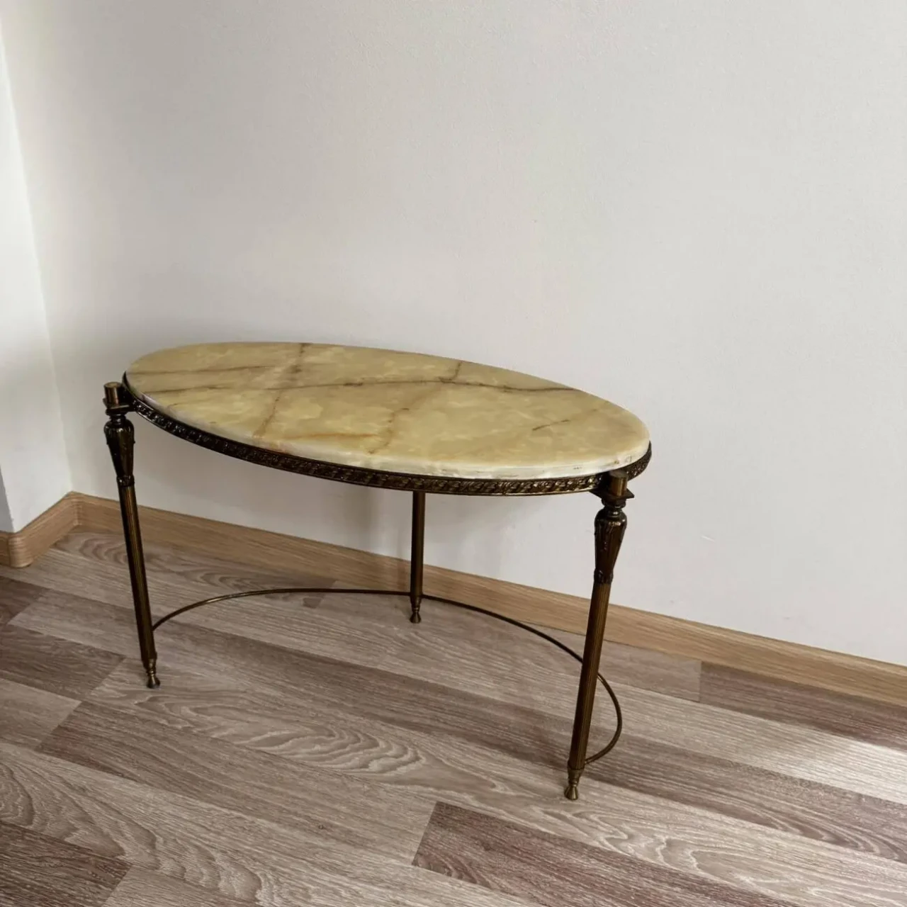 Столик онікс бронза вінтаж з Бельгії 3