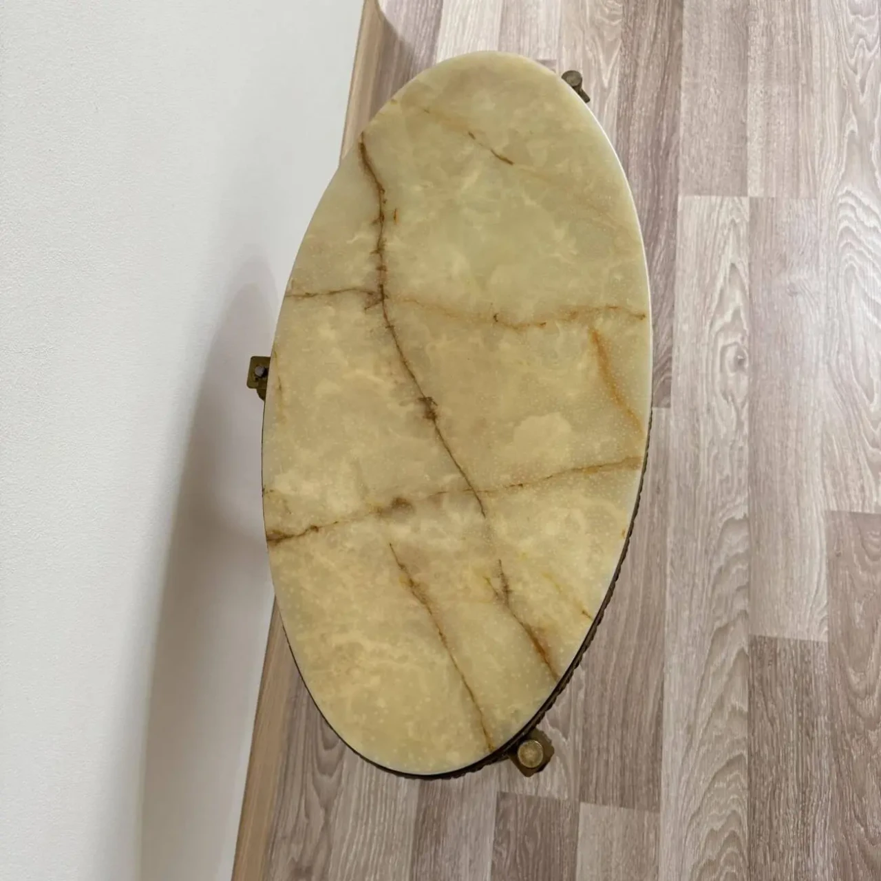 Столик онікс бронза вінтаж з Бельгії 2