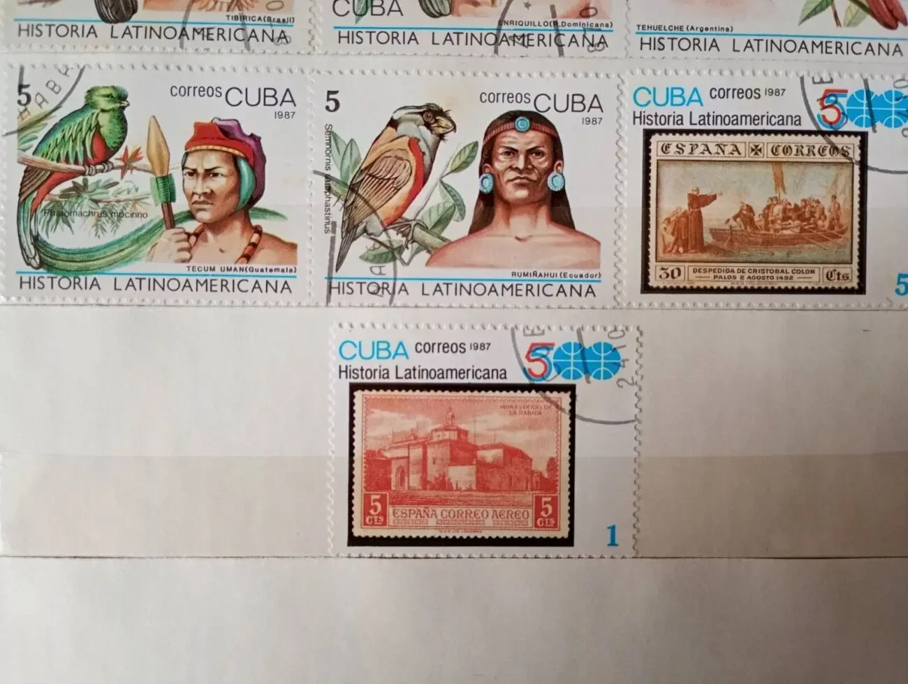 Марки - Индейцы. Куба 1987 год. 3