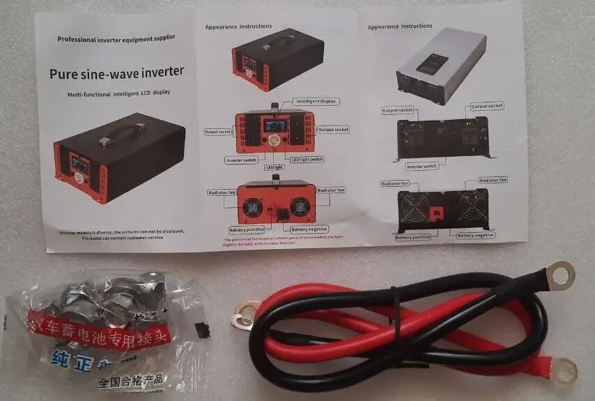 HOULI інвертор DC 12V до змінного струму 220V 3000W чиста синусоїда 4