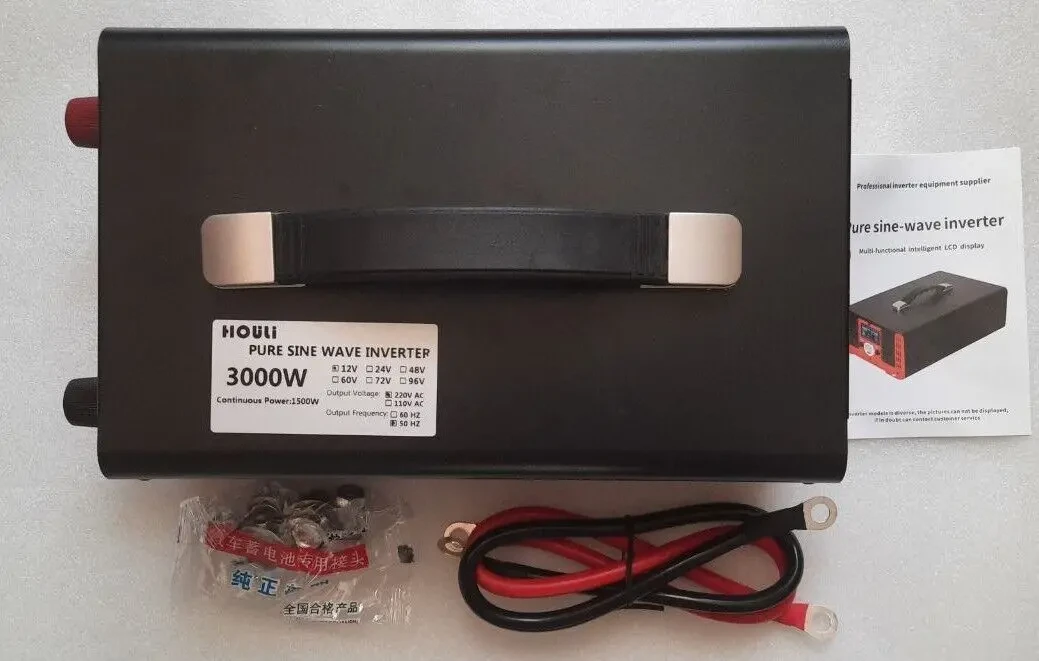 HOULI інвертор DC 12V до змінного струму 220V 3000W чиста синусоїда 2