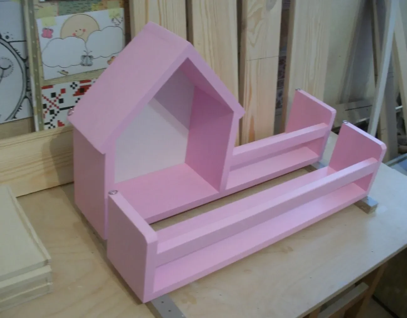 Набір поличок для іграшок. Дитячі меблі. Книжные полки. 2