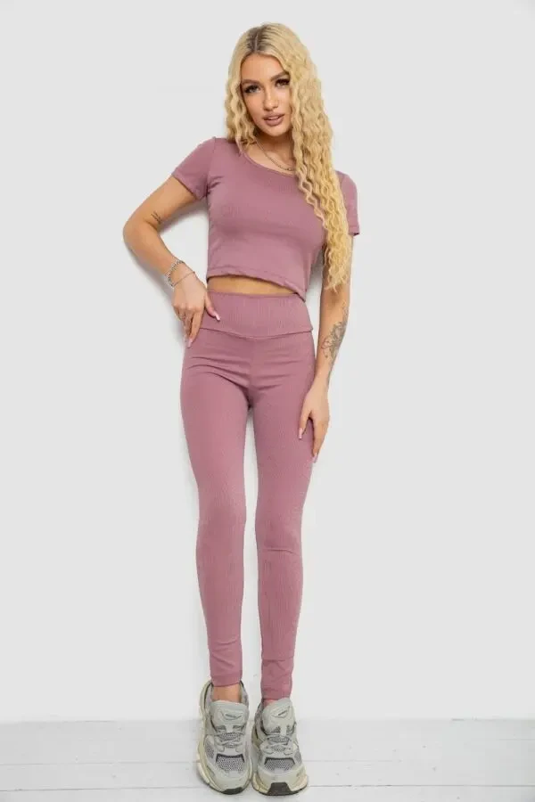 шикарний жіночий костюм в рубчик