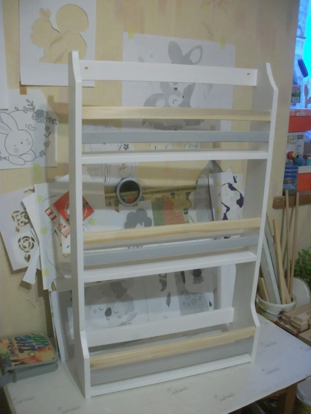 Стелаж в дитячу для книг.  Книжные полки. Полка для книг. 6
