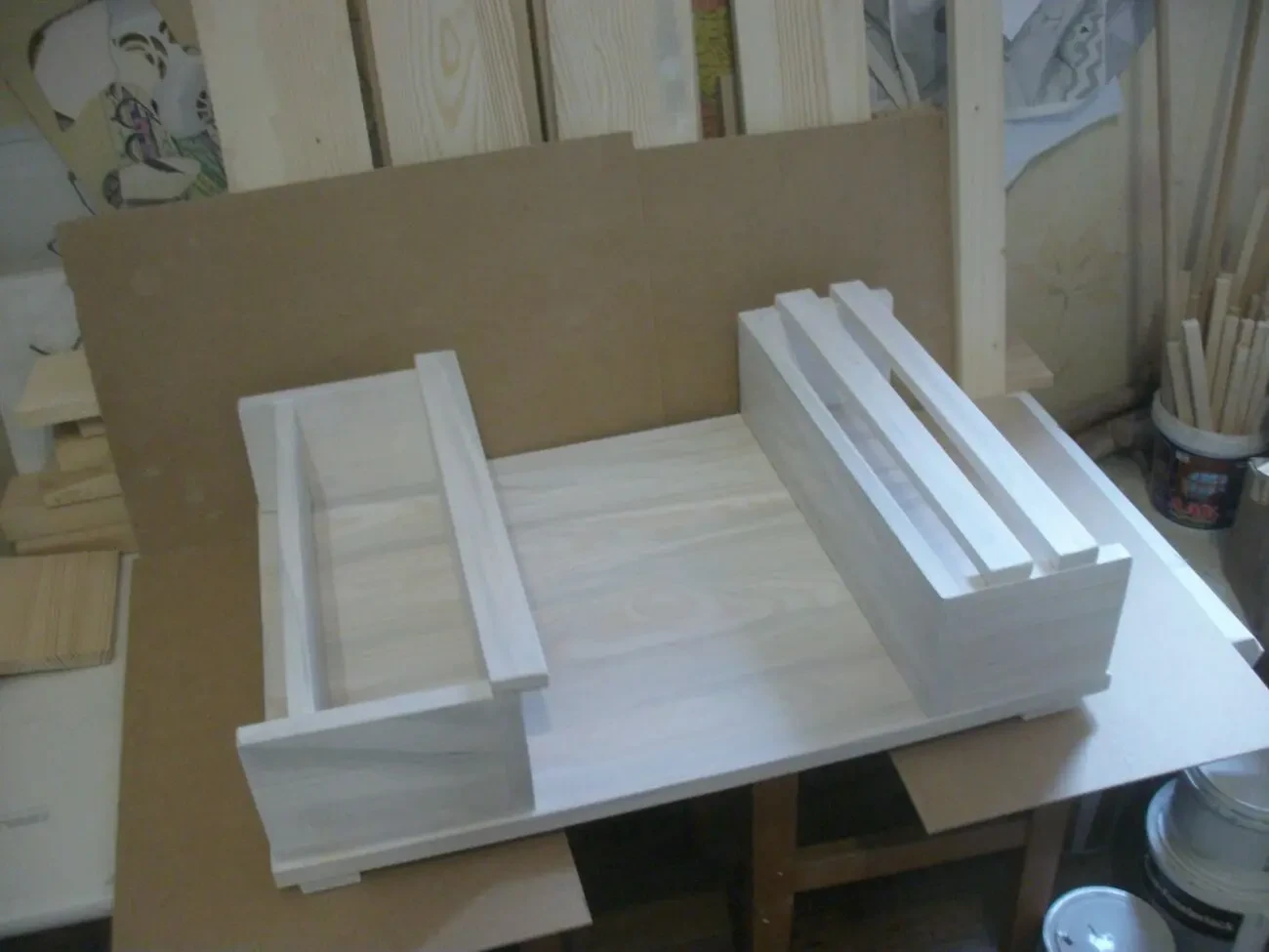 Дерев'яна полиця для ванної кімнати. 6