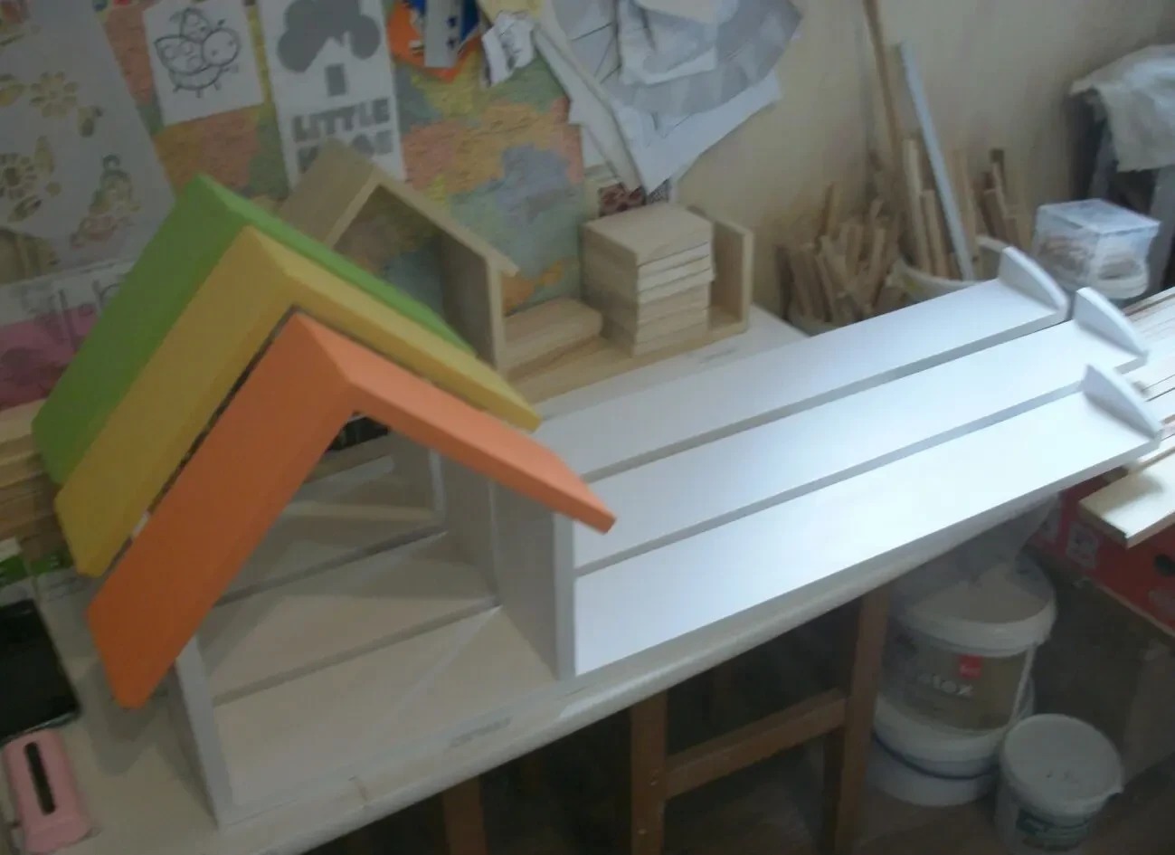 Домик-полиця для іграшок. Дитячий будинок .Полиці для іг 7