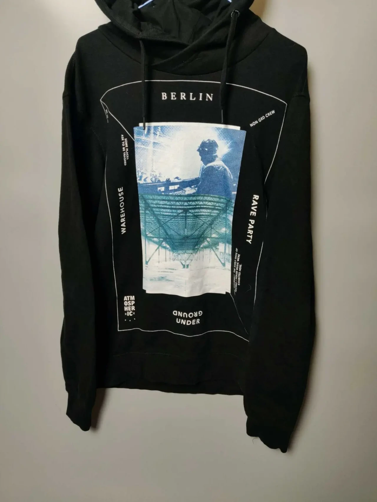 Худі чоловіча non grada  xl утеплена, чорна 2