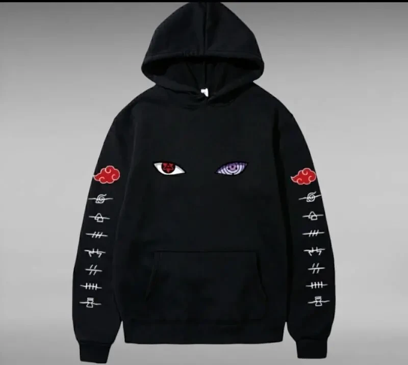 толстовка з принтом ітачі учіха розмір М