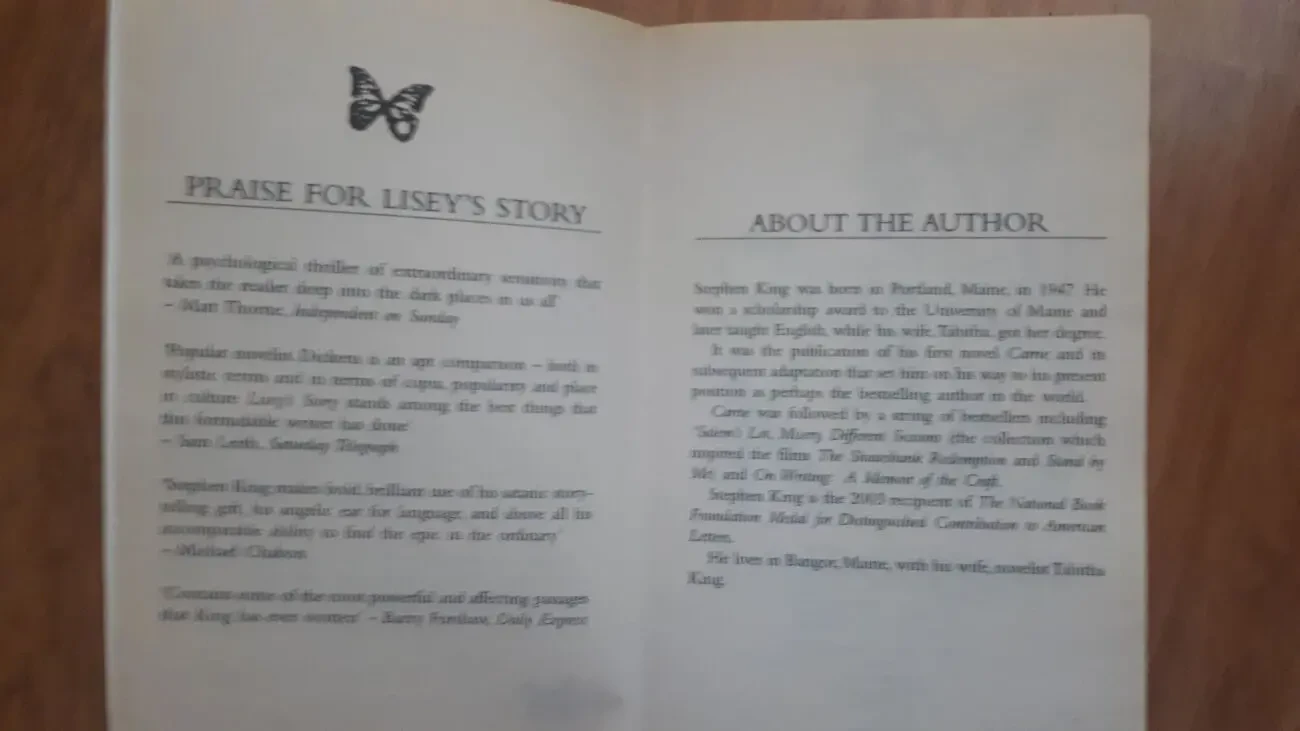 Lisey's Story Stephen King English книга на Английском 4