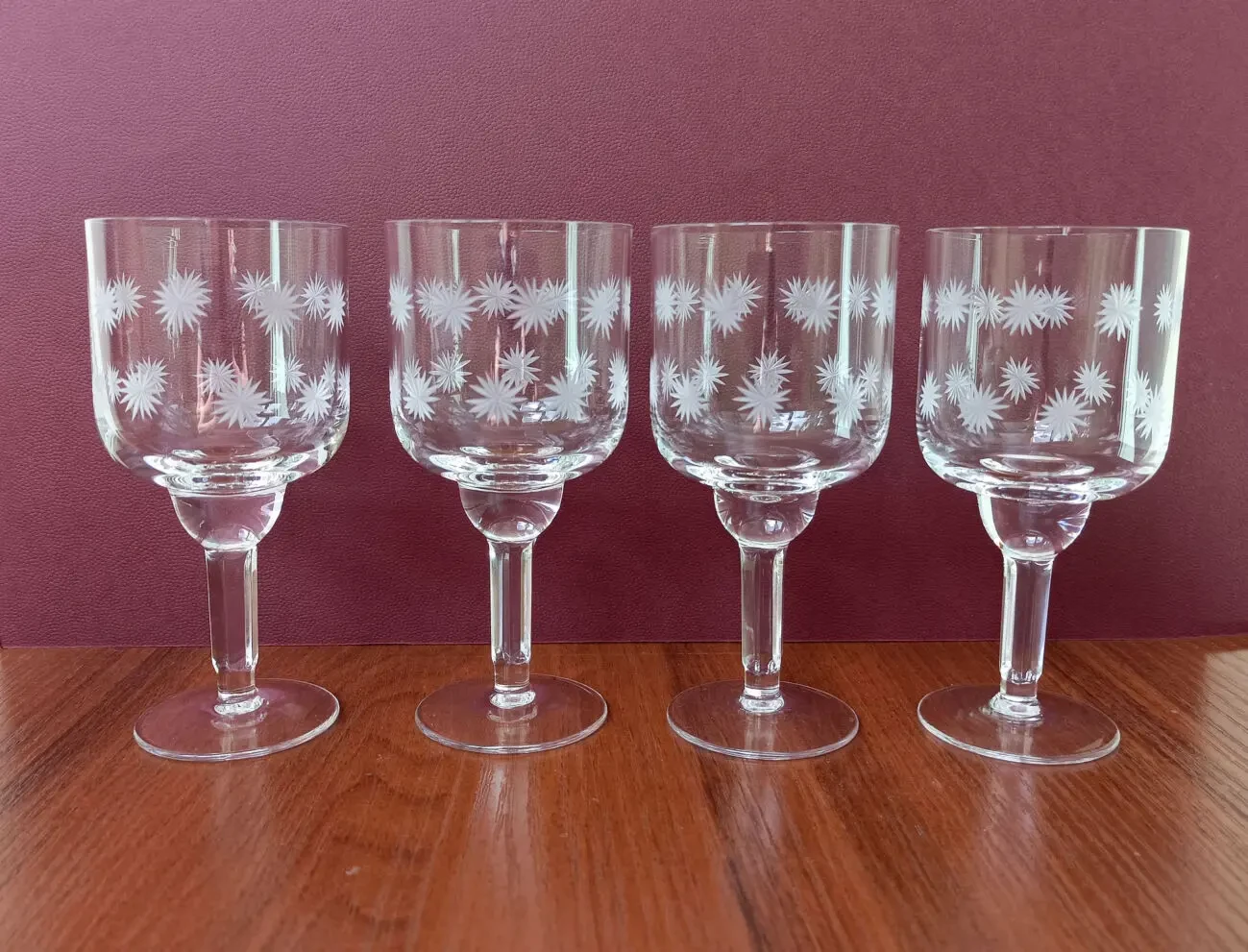 Келихи зі сніжинкою набір 4 шт.