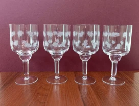 Келихи зі сніжинкою набір 4 шт.