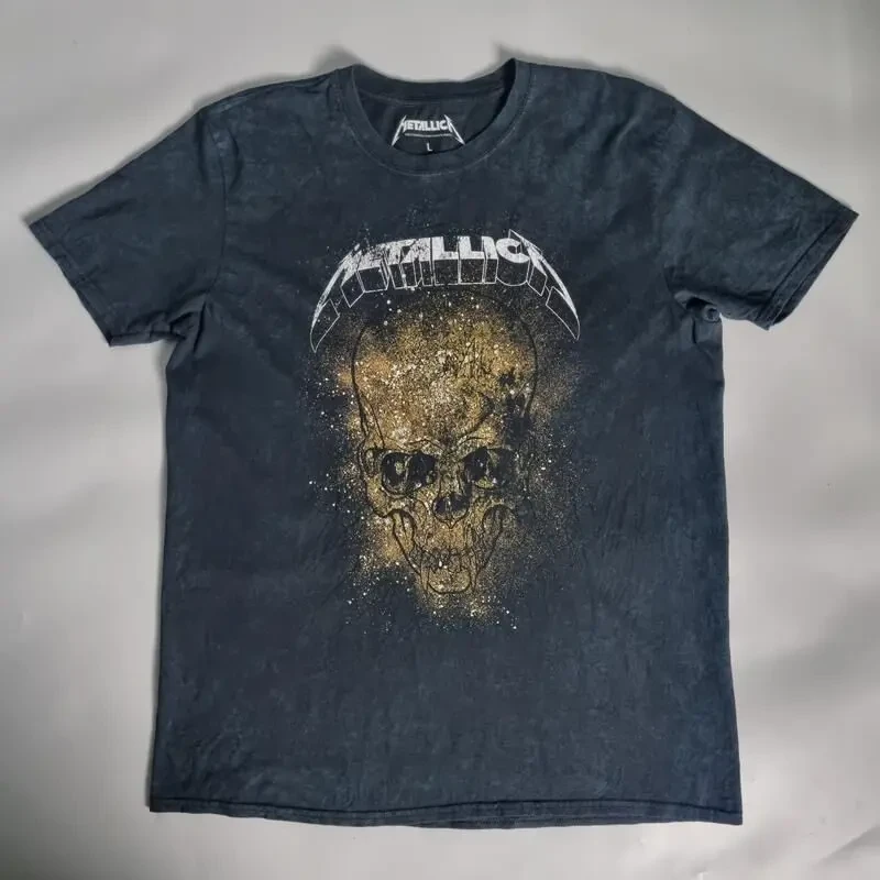 Футболка чоловіча metallica від river island, l чорна 7