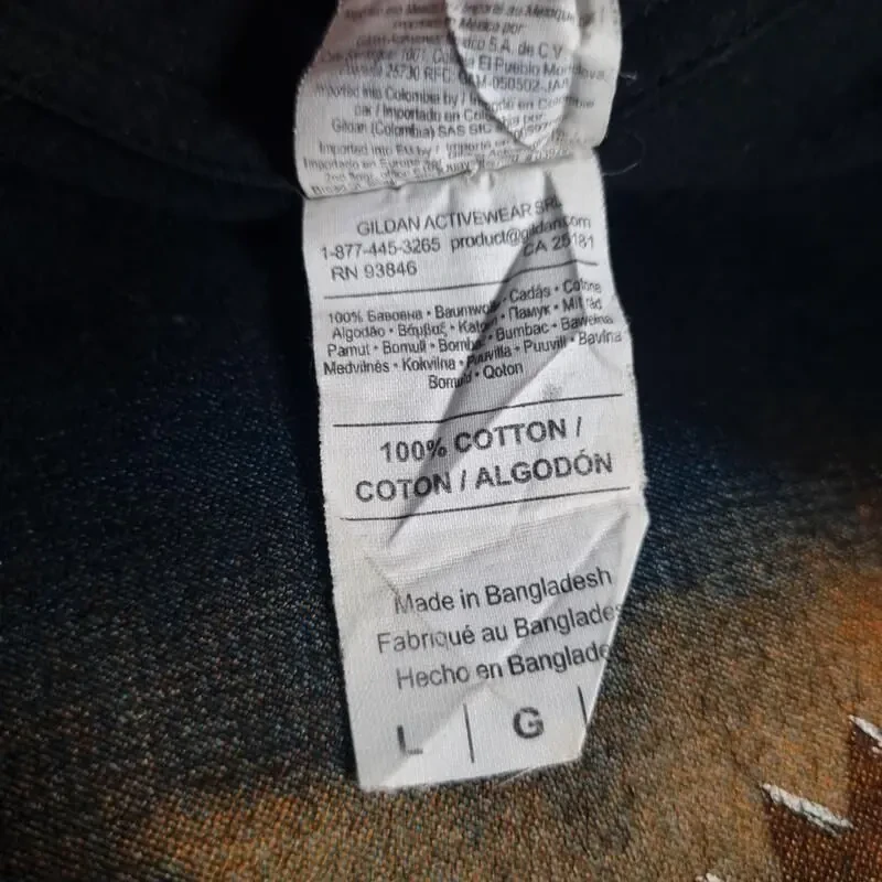 Футболка чоловіча gildan з принтом naruto l чорна 9